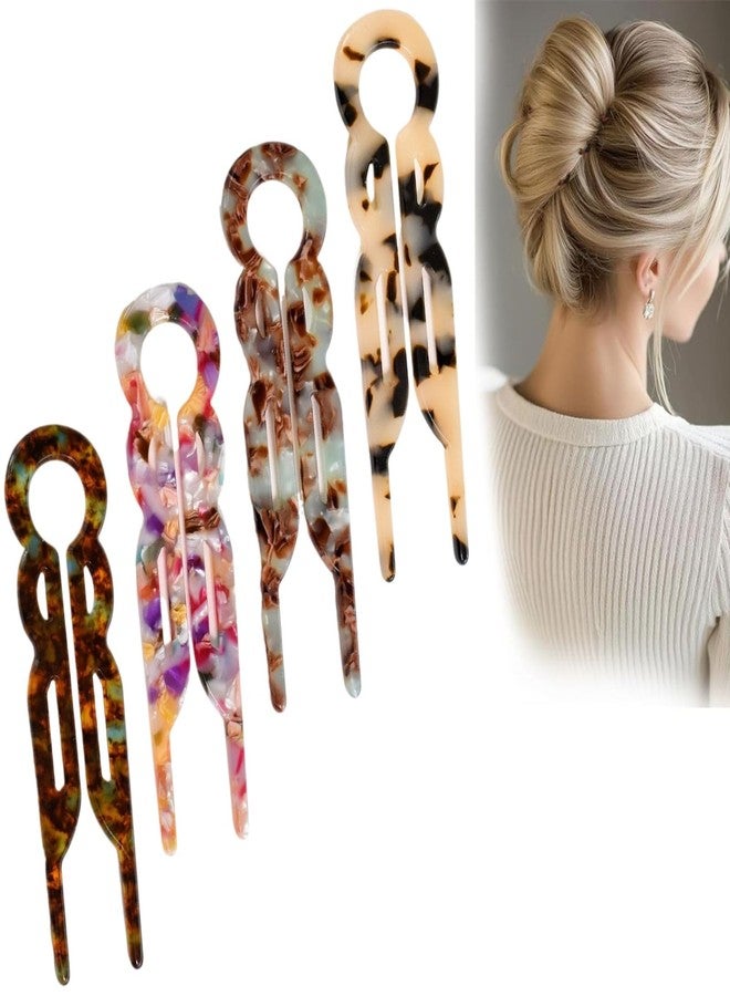 BOKKY 4 Pack Lialys Hair Pin for Women – Elegant Prestige Hair Accessories for Bun (A) - Image 1